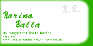 norina balla business card